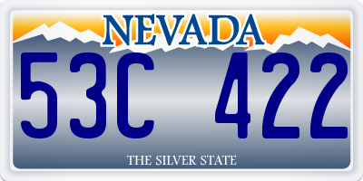 NV license plate 53C422