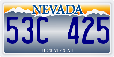 NV license plate 53C425