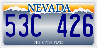 NV license plate 53C426