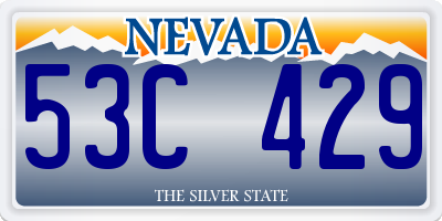NV license plate 53C429