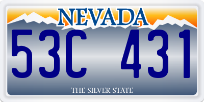 NV license plate 53C431