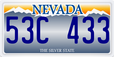 NV license plate 53C433