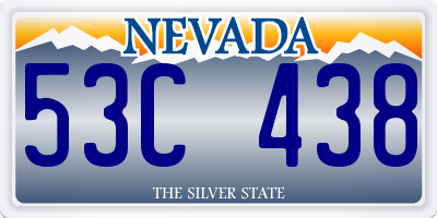 NV license plate 53C438