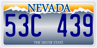 NV license plate 53C439