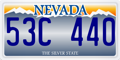 NV license plate 53C440