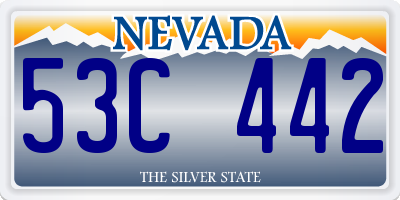 NV license plate 53C442