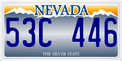 NV license plate 53C446