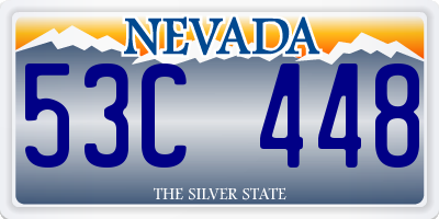 NV license plate 53C448