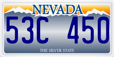 NV license plate 53C450