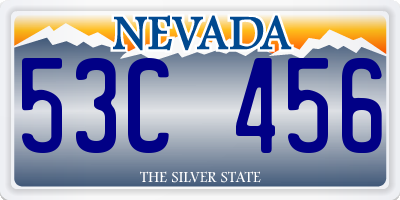 NV license plate 53C456