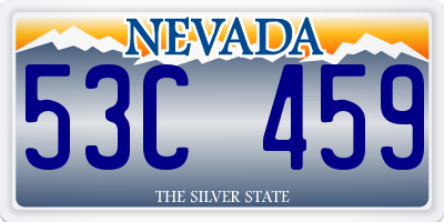 NV license plate 53C459