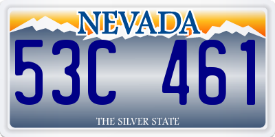 NV license plate 53C461