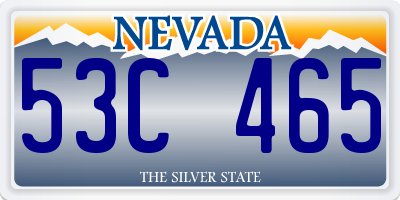 NV license plate 53C465