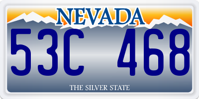 NV license plate 53C468