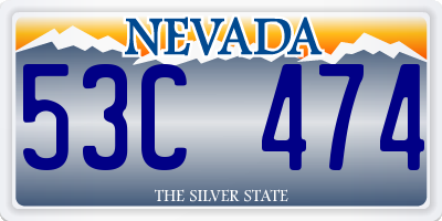 NV license plate 53C474