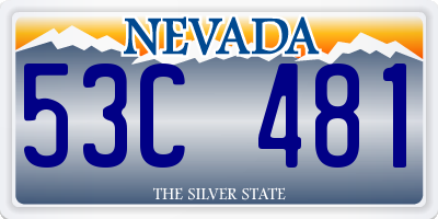 NV license plate 53C481