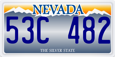 NV license plate 53C482