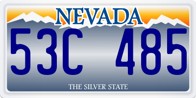NV license plate 53C485