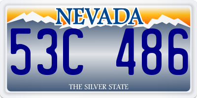 NV license plate 53C486