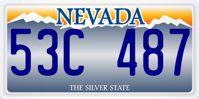 NV license plate 53C487