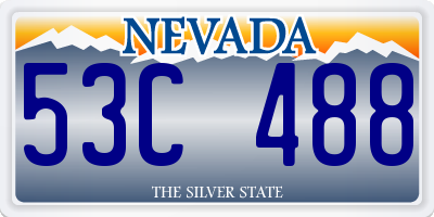 NV license plate 53C488
