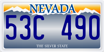 NV license plate 53C490