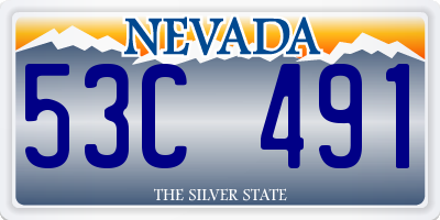 NV license plate 53C491