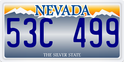 NV license plate 53C499