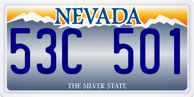 NV license plate 53C501