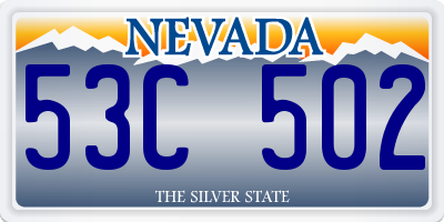 NV license plate 53C502