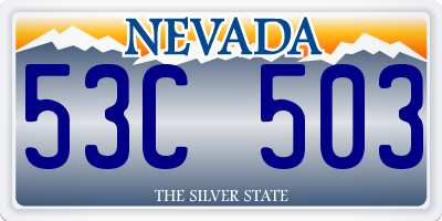 NV license plate 53C503