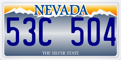 NV license plate 53C504