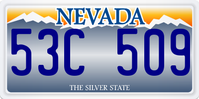 NV license plate 53C509