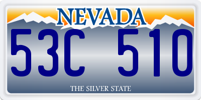 NV license plate 53C510