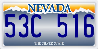 NV license plate 53C516