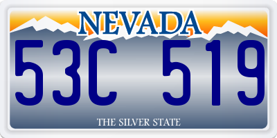 NV license plate 53C519