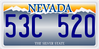 NV license plate 53C520