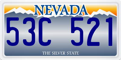 NV license plate 53C521