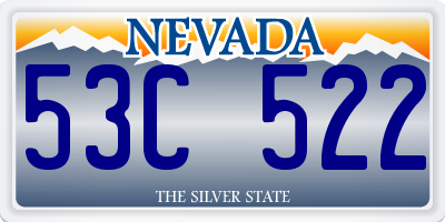 NV license plate 53C522
