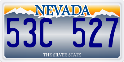 NV license plate 53C527