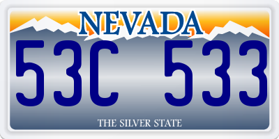 NV license plate 53C533