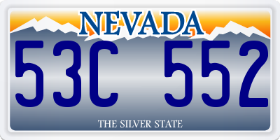 NV license plate 53C552
