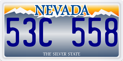 NV license plate 53C558
