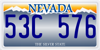 NV license plate 53C576