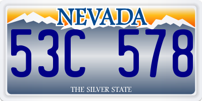 NV license plate 53C578
