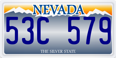 NV license plate 53C579