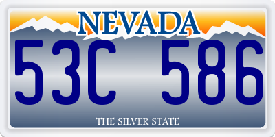 NV license plate 53C586