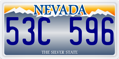 NV license plate 53C596