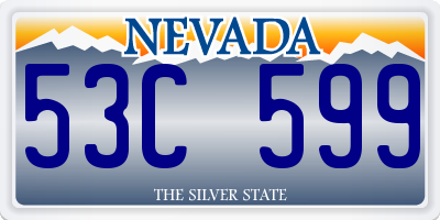 NV license plate 53C599