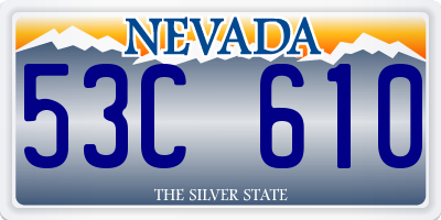 NV license plate 53C610